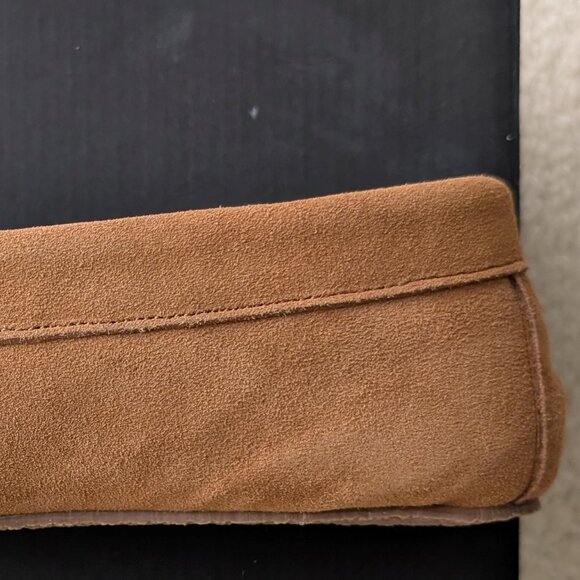 NIB New Nordstrom MICAH Suede Moccasin Slippers in Chestnut, Men’s Size 9-10 - Picture 9 of 16